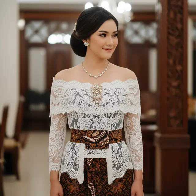 9 Model Kebaya Batik Kombinasi Brokat untuk Wisuda, Pilihan Elegan dan Modern