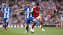 <p>Arsenal secara mengejutkan menyerah dari tamunya Brighton and Hove Albion dalam laga pekan ke-36 Liga Inggris 2022/2023. Mereka dikalahkan skuad Roberto De Zerbi dengan skor telak 3-0. (AP Photo/Kirsty Wigglesworth)</p>