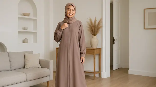 7 Model Gamis Abaya Remaja Terbaru agar Terlihat Muda dan Stylish