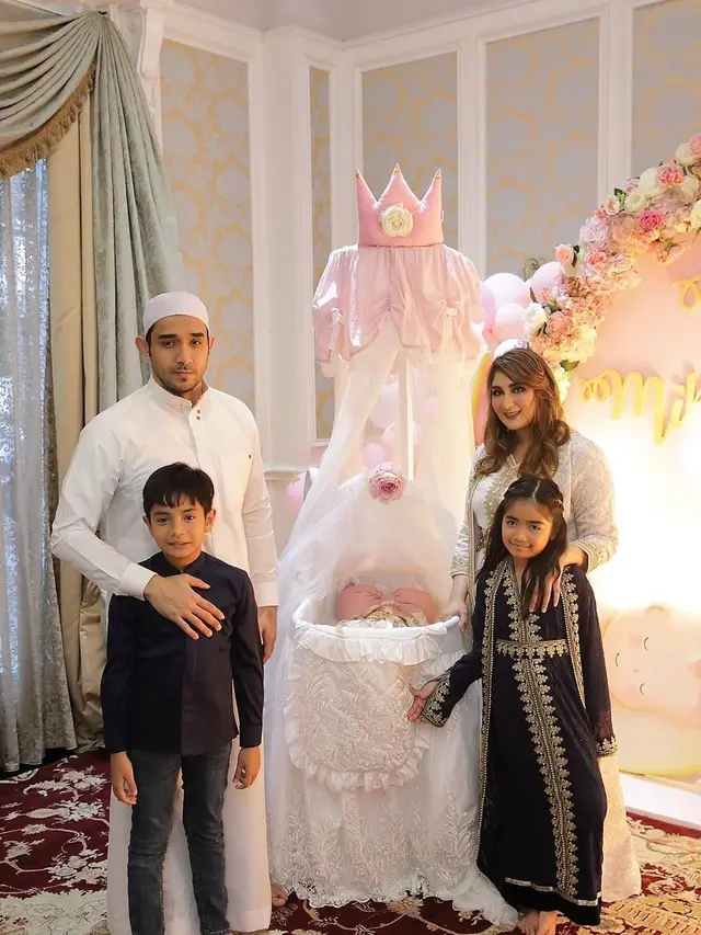 7 Momen Akikah Putri Tania Nadira dan Abdulla Alwi, Dekorasi Mewah dan Tampil Glamor