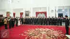 Suasana pengucapan sumpah jabatan saat pelantikan lima pimpinan KPK di Istana Negara, Jakarta, Senin (21/12/2015). Presiden Jokowi melantik lima pimpinan KPK periode 2015-2019. (Liputan6.com/Faizal Fanani)