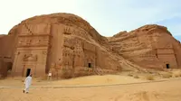 Madain Saleh,  makam kuno yang dilindungi oleh UNESCO (HASSAN AMMAR / AFP)