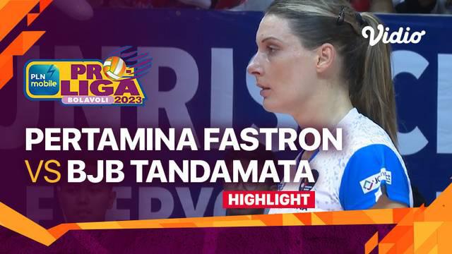 Berita video highlights laga pekan kedua putaran pertama PLN Mobile Proliga 2023 antara Jakarta Pertamina Fastron melawan Bandung BJB Tandamata, Kamis (12/1/2023) sore hari WIB.