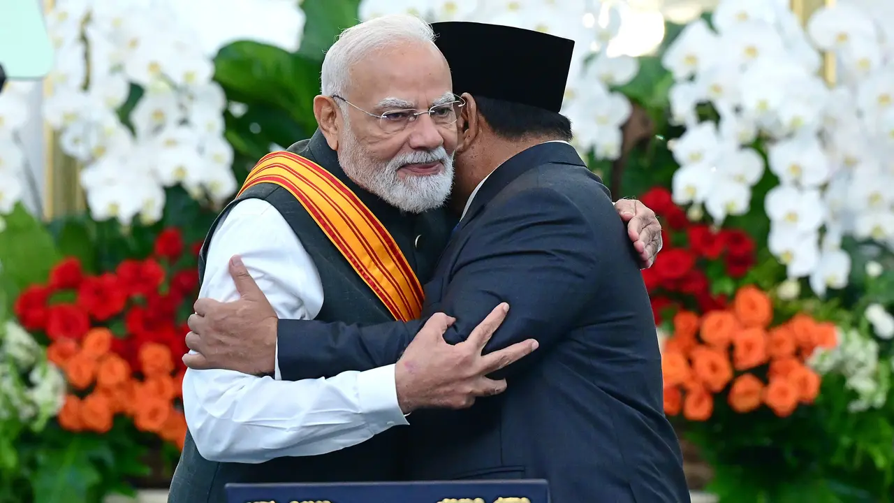 Presiden Prabowo Subianto bertemu dengan Perdana Menteri India Narendra Modi di Istana Merdeka, Jakarta, Selasa, 7 Juli 2026.
