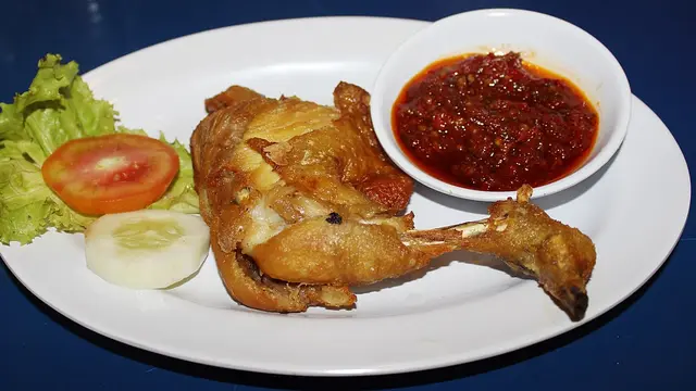 Resep Ayam Gepuk Sambal Kacang