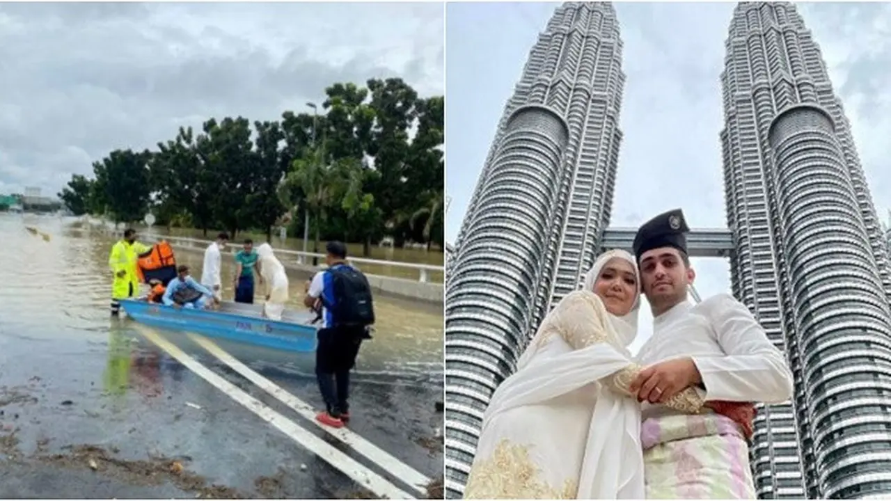 Pasangan Beda Negara Ini Hampir Gagal Menikah Gegara Banjir, Penuh Perjuangan