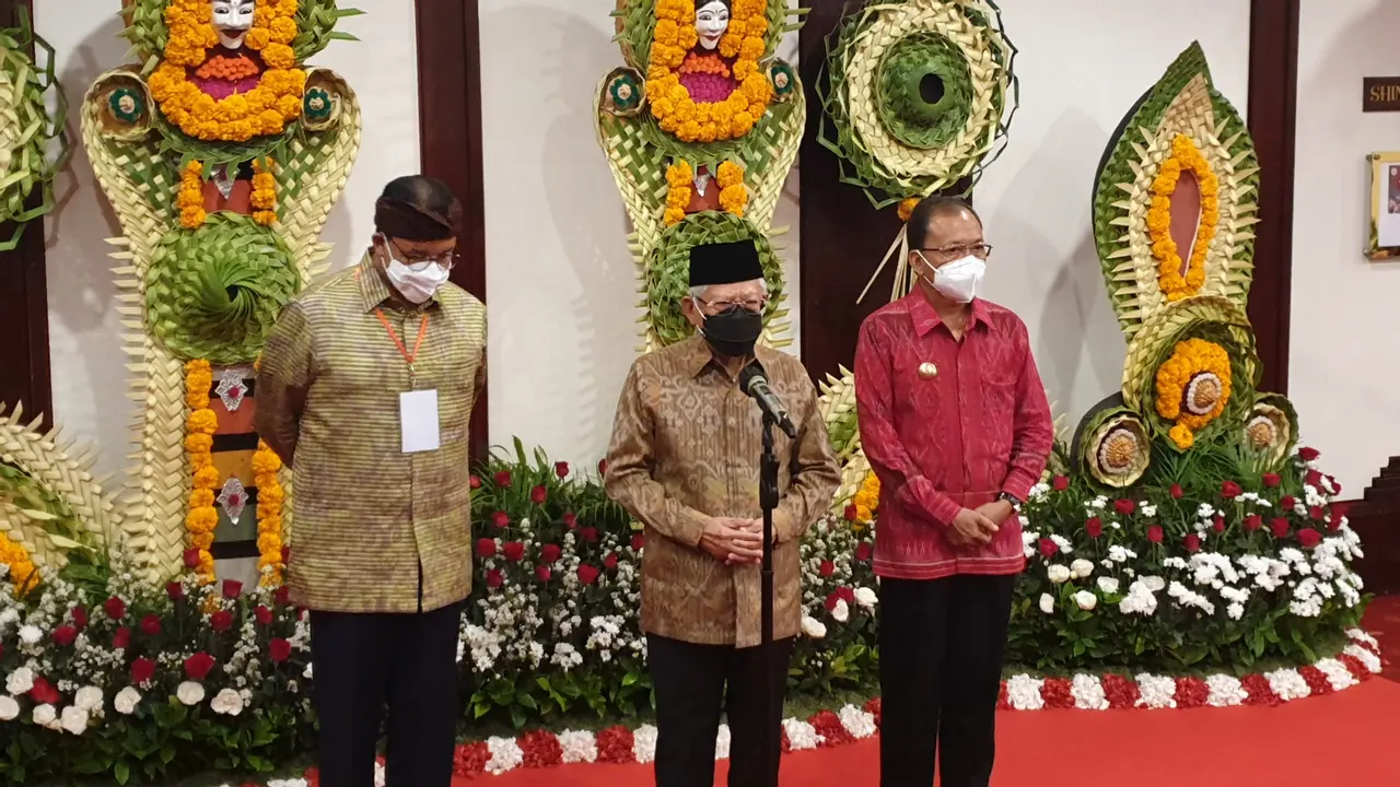 Wakil Presiden Ma'ruf Amin dalam sambutan acara Rapat Kerja Nasional (Rakernas) Asosiasi Pemerintah Provinsi Seluruh Indonesia (APPSI)