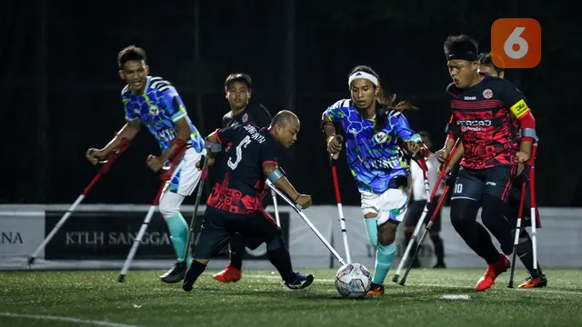 Foto: Gelar Laga Uji Coba untuk Persiapan Piala Dunia, Timnas Sepak Bola Amputasi Indonesia Menang Telak atas Persaj Jakarta