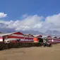 Hunian sementara dari BUMN untuk korban gempa di Sembalun Lombok (Liputan6.com/Sunariyah)