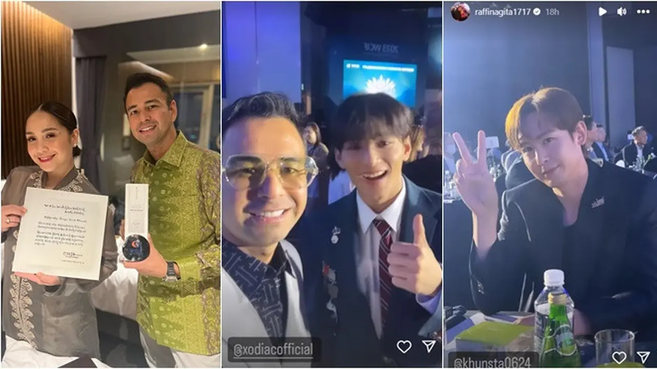 7 Potret Raffi-Nagita Hadiri WCIF Korea Selatan, Bertemu Nichkhun 2PM dan Zayyan