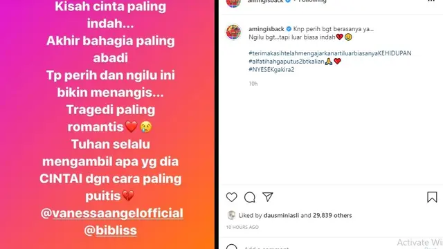 Vanessa Angel - Bibi Andriansyah (Foto: Instagram/@amingisback)