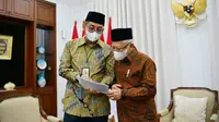 Wakil Presiden (Wapres) Republik Indonesia Ma’ruf Amin melaporkan Surat Pemberitahuan (SPT) Tahunan Pajak Penghasilan (PPh) dari kediamannya pada hari ini, Rabu (15/3/2023).