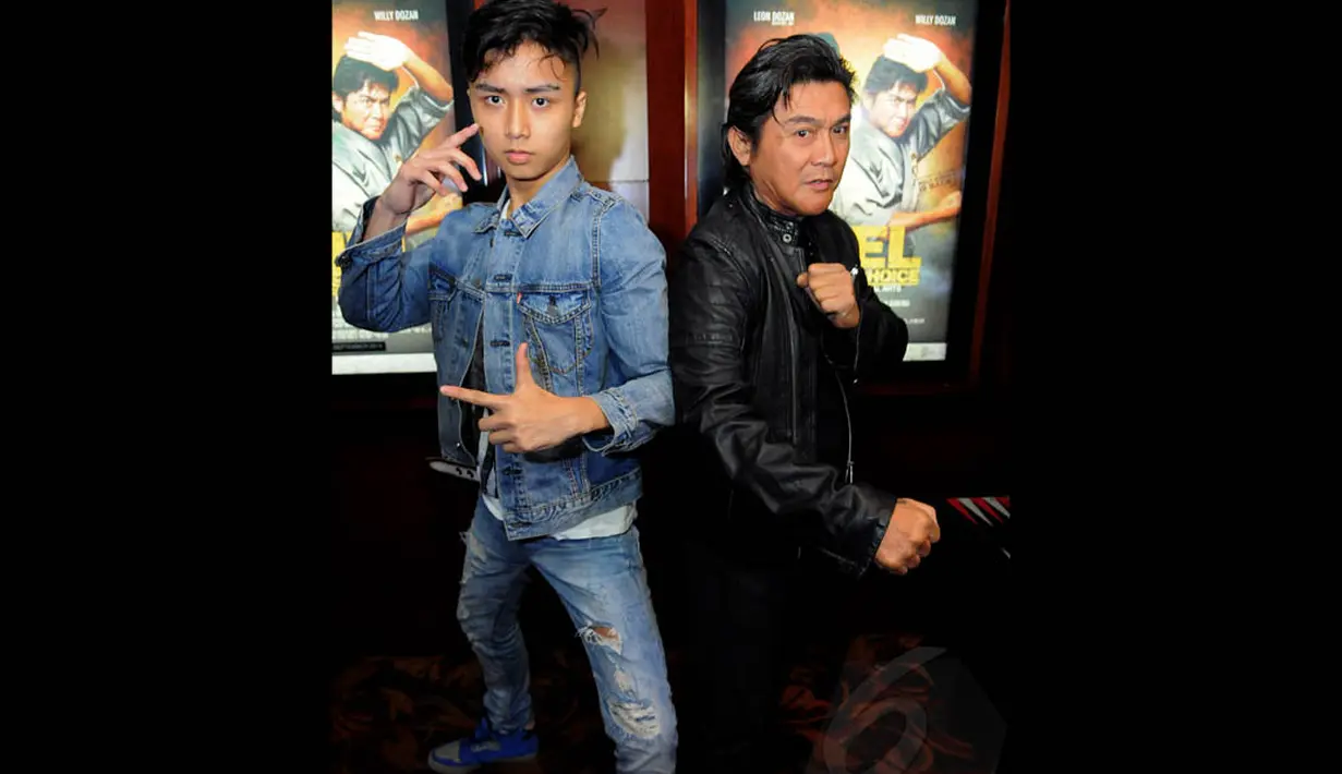 Film ini semacam pembuktian Leon Dozan terhadap ayahnya, Willy Dozan, bahwa dirinya juga bisa berakting dengan baik, Jakarta, (15/9/14). (Liputan6.com/Faisal R Syam)