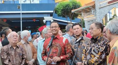 Gubernur DKI, Anies Baswedan, meresmikan Gapura Chinatown Jakarta sebagai salah satu ikon baru Pecinan Glodok, Jakarta Barat, Kamis (30/6/2022) (Liputan6.com/Winda Nelfira)
