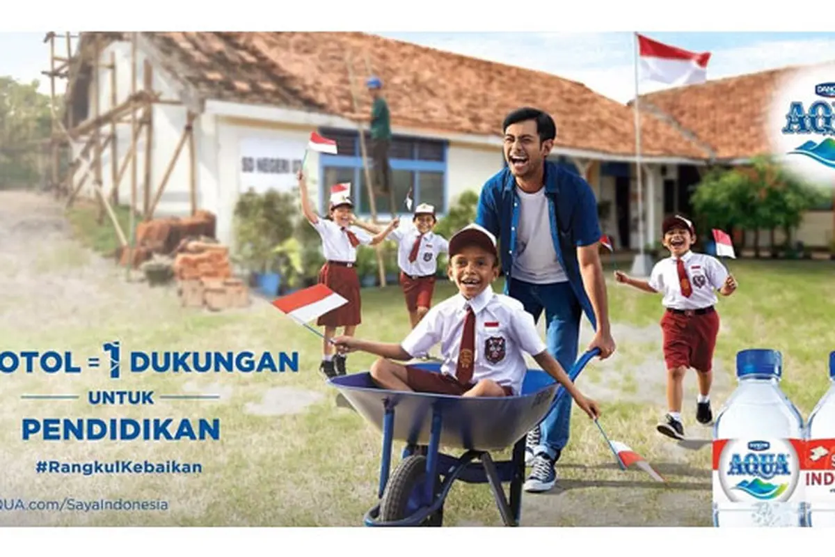 Gerakan #RangkulKebaikan dari AQUA mengajak masyarakat Indonesia untuk melakukan aksi nyata membantu proyek pendidikan.