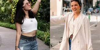 Lihat di sini beberapa potret OOTD Marsha Aruan yang sering pakai celana jeans.