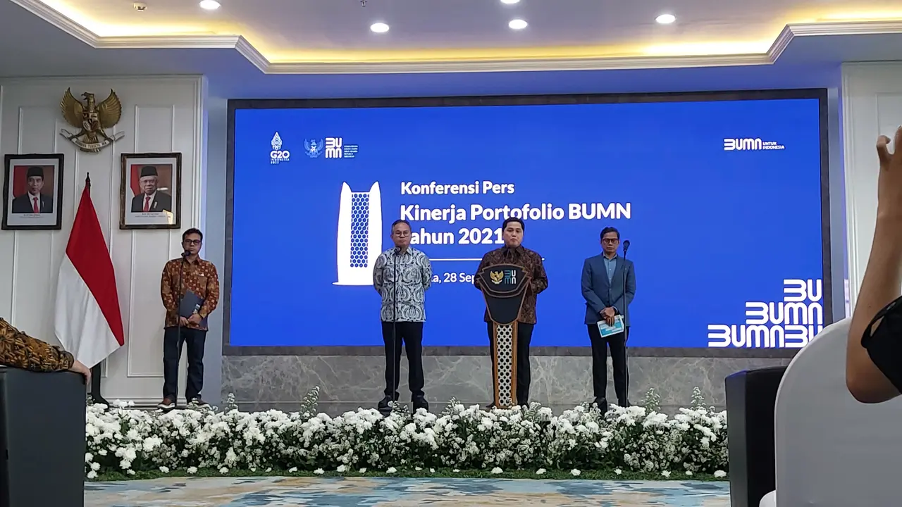 Menteri BUMN Erick Thohir merilis laporan keuangan tahunan konsolidasian BUMN. Dengan begitu, laporan kinerja dari seluruh BUMN bisa dihimpun dalam satu laporan keuangan.