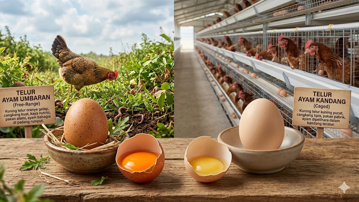 Telur dari Ayam Umbaran vs Ayam Kandang Lebih Sehat Mana? Ini Perbandingan Nutrisinya