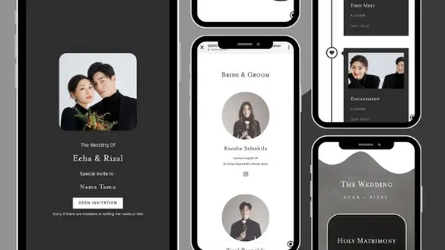 6 Contoh Desain Undangan Pernikahan Digital yang Keren dan Kekinian