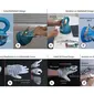 "FlexBoard", yakni sebuah papan elektronik fleksibel yang memungkinkan pembuatan prototipe cepat pada permukaan melengkung dan dapat berubah bentuk. Kredit: Donghyeon Ko, Yoonji Kim, Junyi Zhu, Michael Wessely, Stefanie Mueller