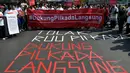 Salah satu unjuk rasa menolak RUU Pilkada di Jakarta (Liputan6.com/Miftahul Hayat)