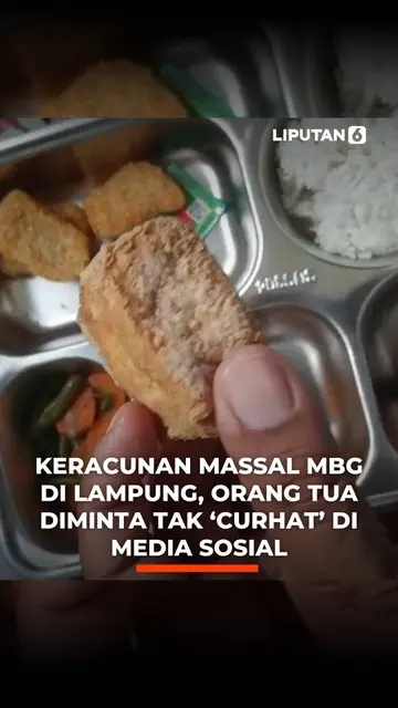 Keracunan Massal MBG di Lampung, Orang Tua Diminta Tak 'Curhat' di Media Sosial