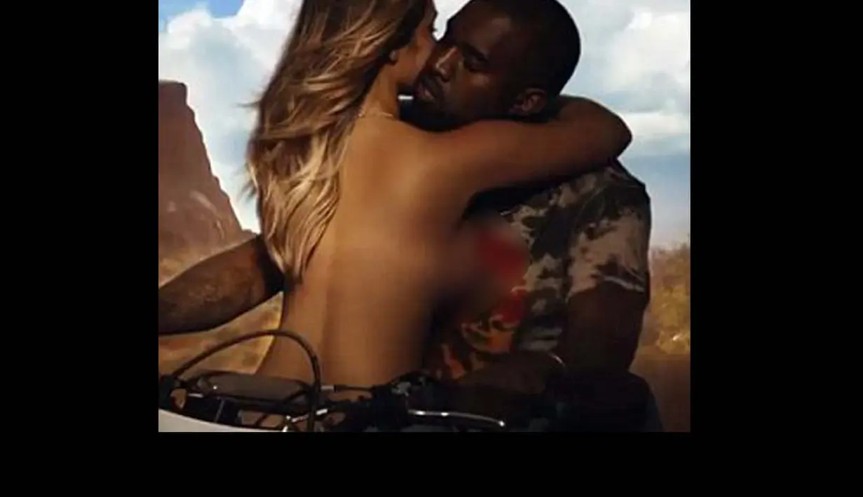 Kim memang kerap mengunggah foto topless sebelumnya. Termasuk dalam   videoklip milik Kanya West (Istimewa/tmz.com) 