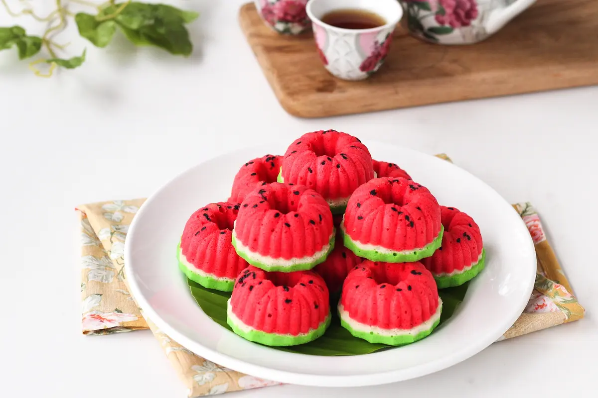 resep bolu kukus semangka
