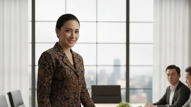 Batik Berkerah Notched Collar