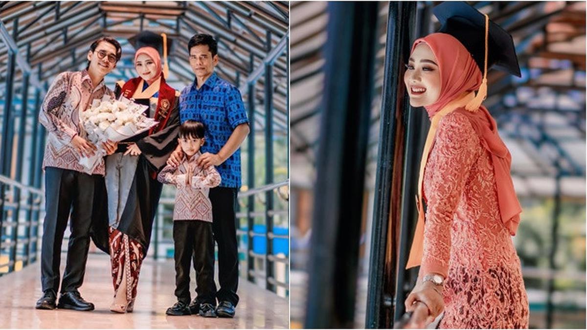 6 Potret Memukau Kakak Ipar Lesti Kejora saat Wisuda S2, Anggun Pakai Kebaya