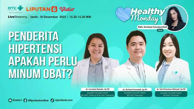 Tekanan darah tinggi atau hipertensi adalah suatu kondisi yang tidak dapat disembuhkan sepenuhnya. Namun, penderita bisa mengontrol tekanan darah melalui gaya hidup, pengobatan medis, atau mengonsumsi obat darah tinggi.