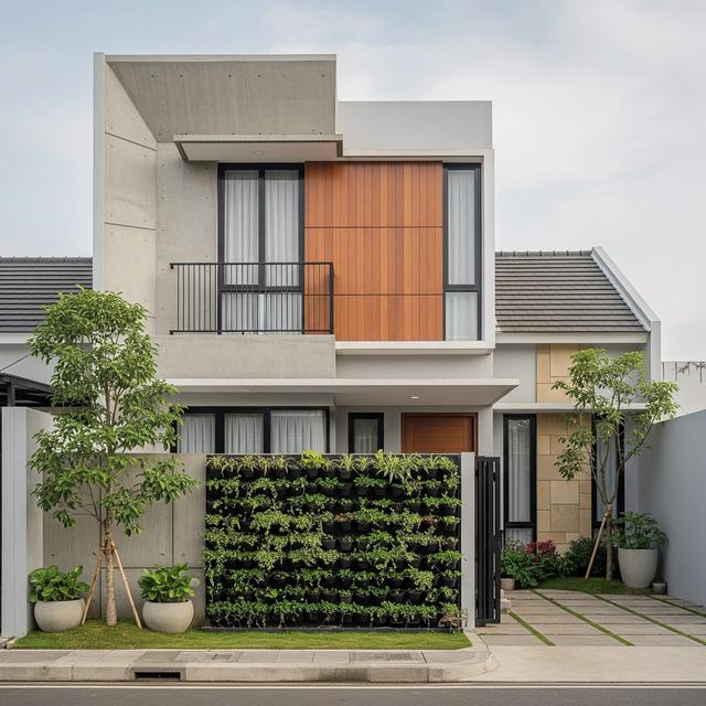 Model Rumah Sederhana Tapi Mewah dengan Taman Depan Kecil