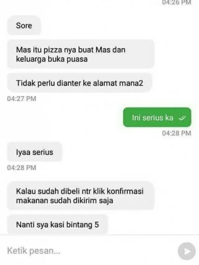 Haru, Driver Ojol Ini Dibelikan Pizza untuk Buka Puasa oleh Pelanggan Non Muslim