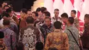 Menko Perekonomian Darmin Nasution ketika menghadiri Debat Capres di Hotel Sultan, Jakarta, Minggu (17/2). Debat mengusung tema pangan, energi, infrastruktur, sumber daya alam, dan lingkungan hidup. (Liputan6.com/Faizal Fanani)