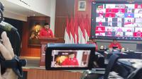 Jajaran DPP PDIP memberikan pembekalan kepala daerah terpilih dari PDIP yang digelar di Sekolah Partai PDIP, Jakarta Selatan, Rabu (12/2/2025). (Foto: Liputan6.com/Ady Anugrahadi).