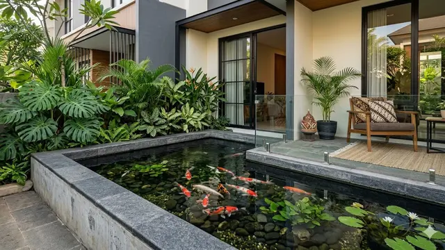 Inspirasi Kolam Ikan Dangkal yang Aman untuk Balita dan Tetap Cantik Dipandang