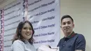 Nindy berbagi cerita mengenai proses buah hatinya, di Brawijaya Women dan Children Hospital, Jakarta Selatan, Rabu (12/10/2016). Nindy mengaku masih ingin kembali memiliki momongan tiga atau empat anak lagi. (Galih W. Satria/Bintang.com)