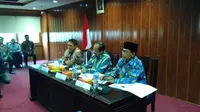Ombudsman RI memaparkan hasil investigasi terkait tata kelola umrah. (Liputan6.com/Rezki Apriliya Iskandar)