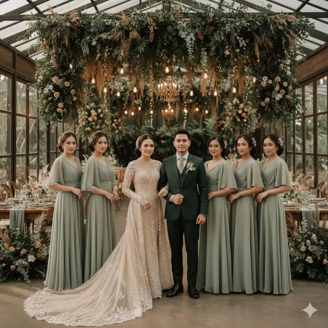 Model Baju Bridesmaid (Foto: Gemini AI)
