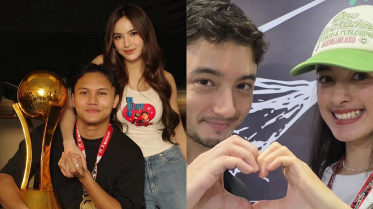 Bucin Kelas Seleb, Mahalini dan Mawar Eva Mencuri Perhatian dengan Kaos Bergambar Pasangan di Event Voli