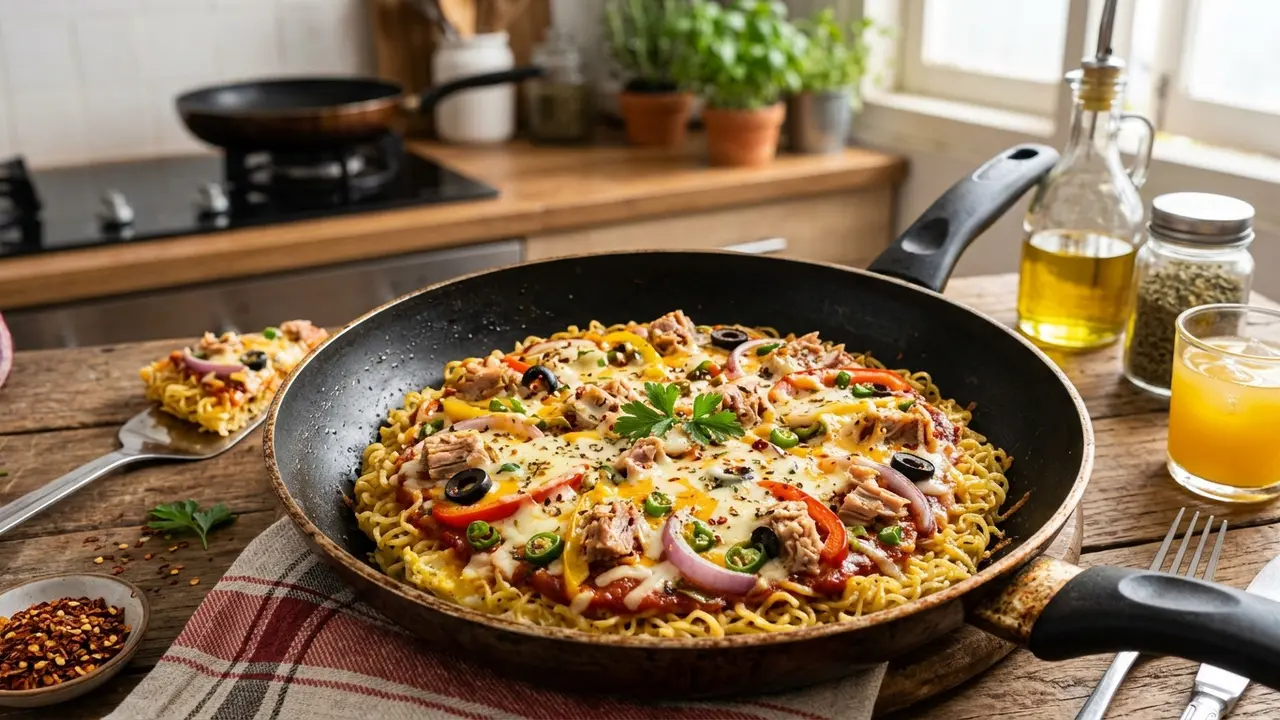 Resep Pizza Mie Tuna Teflon (AI Generated)