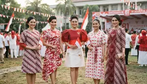 10 Ide Dress Batik Tema Kemerdekaan 17 Agustus 1945 HUT RI Ke-81, Elegan dan Memukau