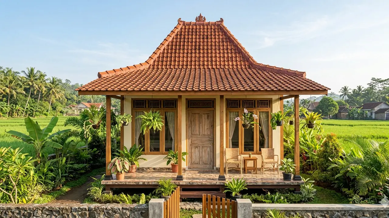 Inspirasi Desain Gambar Rumah Kampung 5x6 Meter Tampak Elegan dari Depan