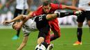 Jerman harus puas bermain imbang 0-0 kontra Polandia pada laga kedua Grup C Piala Eropa 2016 yang dihelat di Stade de France, Jumat (17/6/2016) dini hari WIB. (AFP/Lionel Bonaventure)