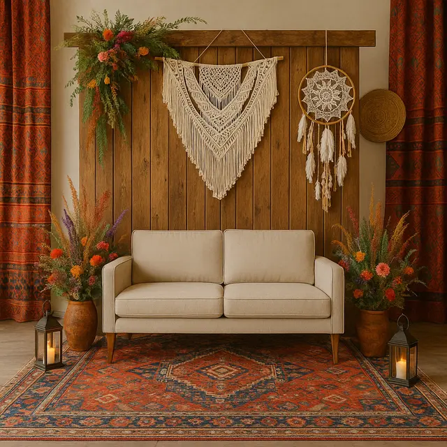 8. Pelaminan Bohemian