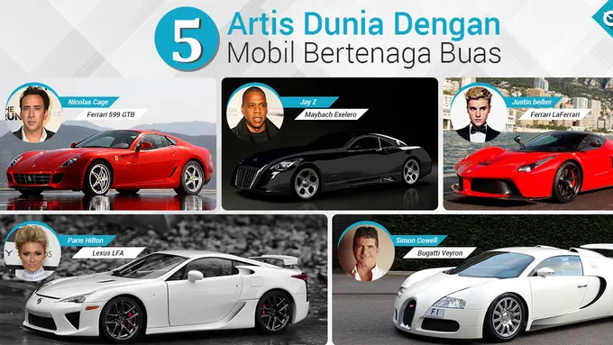 5 artis dunia ini miliki mobil bertenaga buas. (Foto: Istimewa)