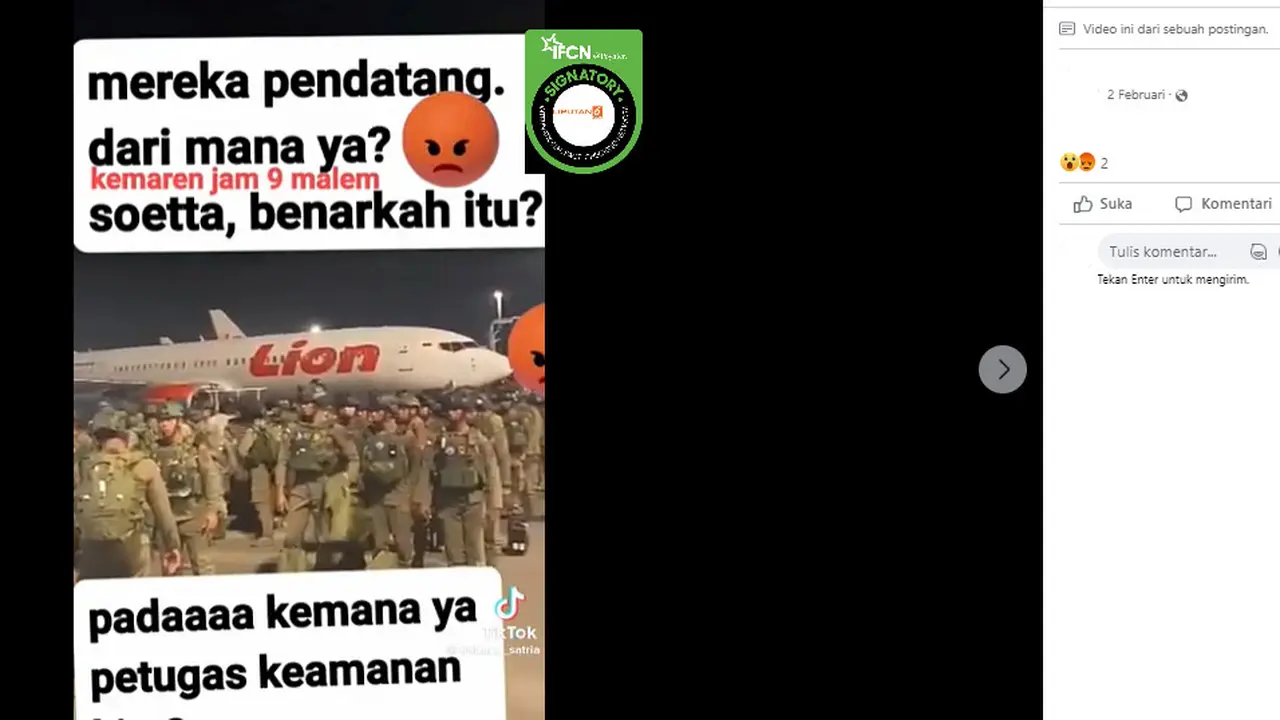 Tangkapan layar klaim video rakyat China berbondong-bondong masuk Indonesia