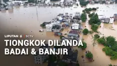 Topan Maysak memicu hujan deras yang menyebabkan sejumlah waduk di Kota Nanning, Tiongkok, jebol dan mengakibatkan permukiman warga diterjang banjir.