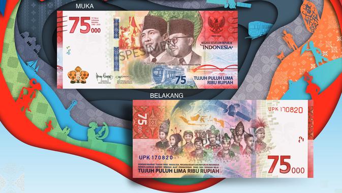Pemerintah dan Bank Indonesia meresmikan pengeluaran dan pengedaran Uang Peringatan Kemerdekaan 75 Tahun Republik Indonesia. (Dok BI)