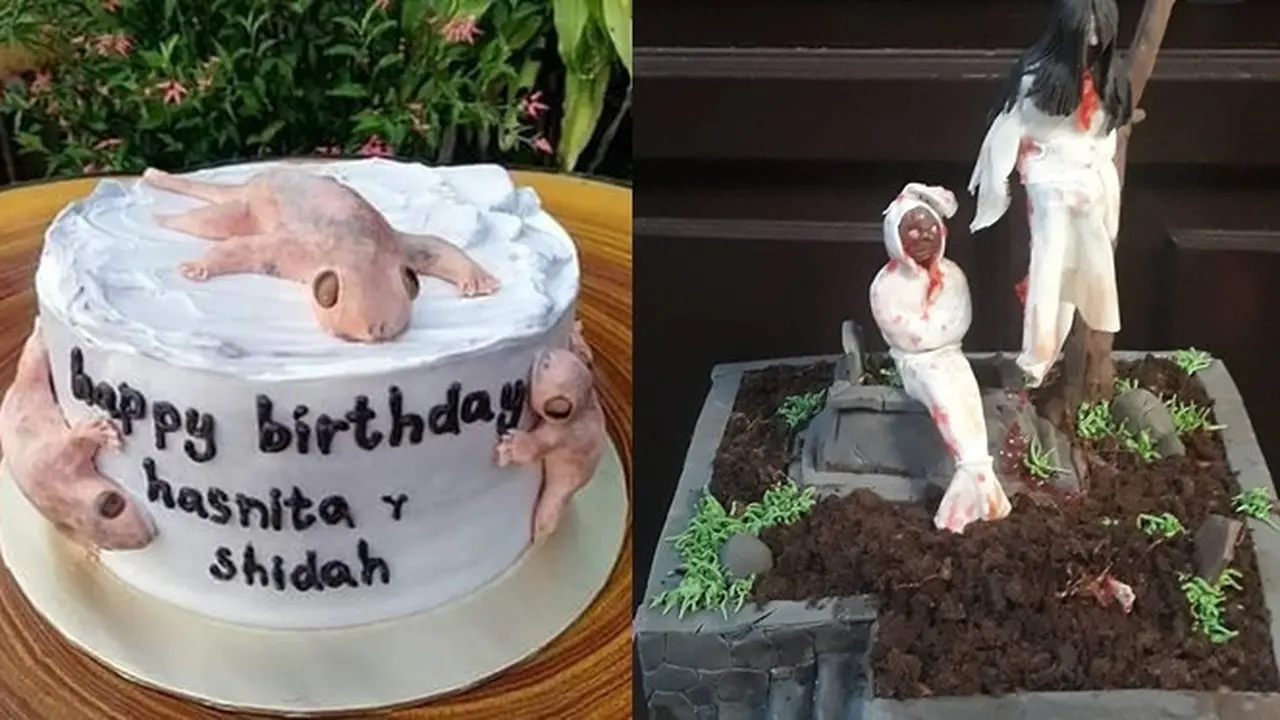 6 Kreasi Kue Ulang Tahun Ini Tampak Seram, Gagal Terlihat Lucu